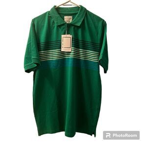 Stitches & Rivets Knit Golf Polo Shirt Men's Size XLarge Green Activewear NEW